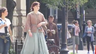 Emma Watson Makes a Perfect, Frumpy Meg on <i>Little Women </i>Set